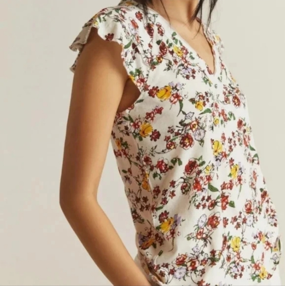 Maeve Anthropologie Catie Floral Tee